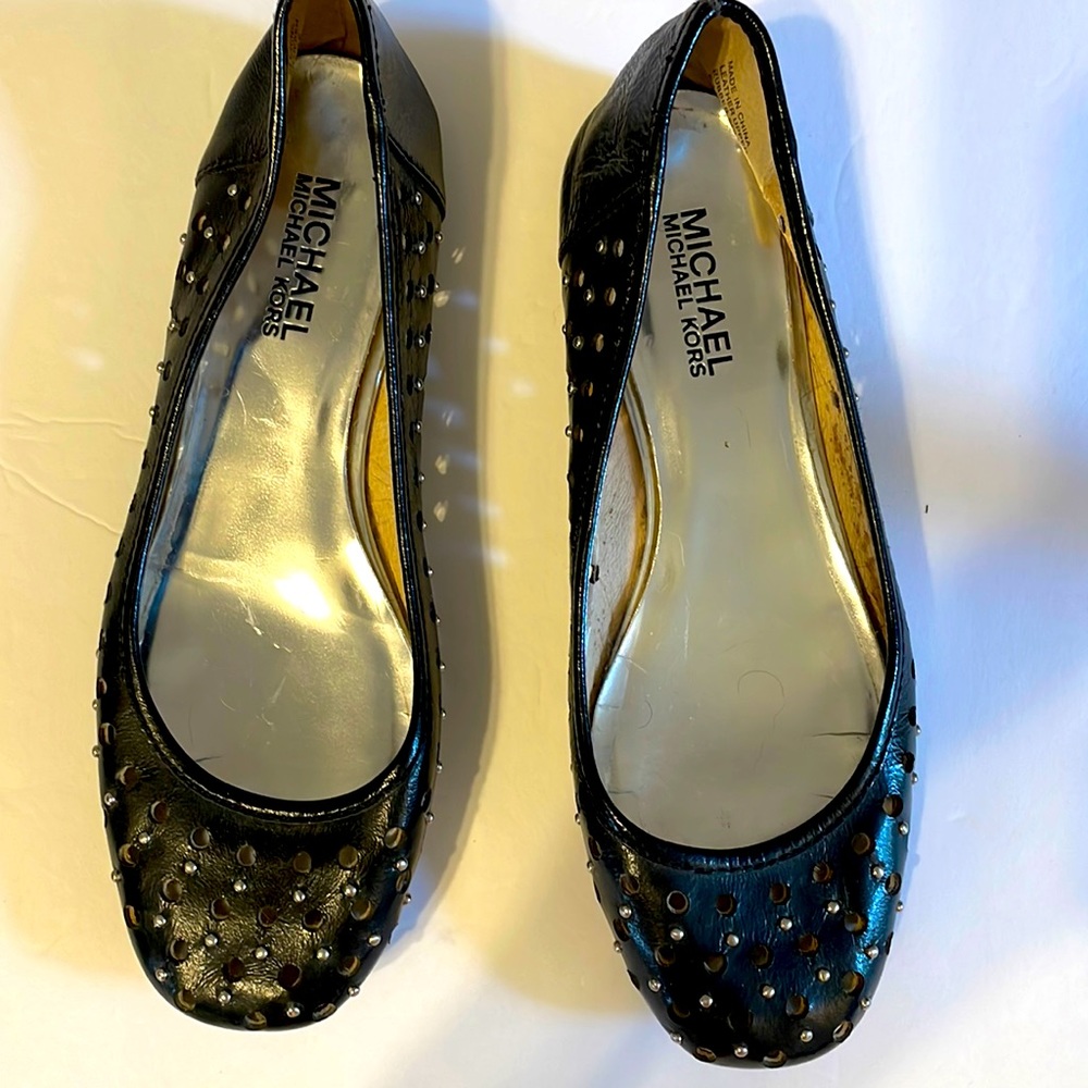 Size 6 1/2 Michael Kors Black Ballet Flats